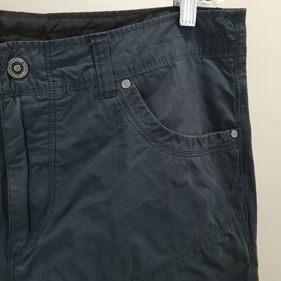 KUHL Gray/Blue'ish Logo Hardware Knee Detailing Activewear Hiking Outdoor Pant - Picture 8 of 14
